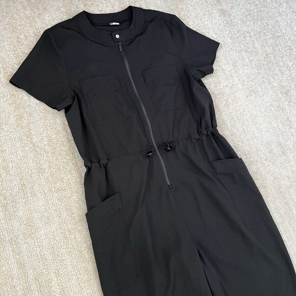 Old Navy Active StretchTech Short Sleeve Utility Black Jumpsuit S - Picture 3 of 10